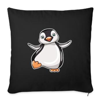 manchot - Housse de coussin décorative 45 x 45 cm - noir - Devant
