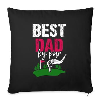 Golf Golfer Golfball Golfplatz Golfschläger Caddy - Housse de coussin décorative 45 x 45 cm - noir - Devant