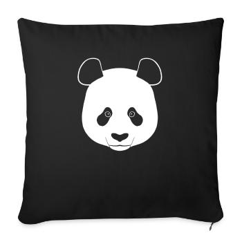 Panda - Sofakissenbezug 45 x 45 cm - Schwarz - Vorne