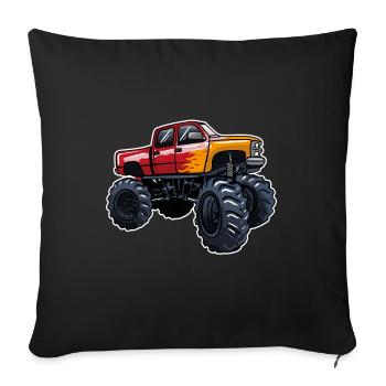 Monster Truck - Housse de coussin décorative 45 x 45 cm - noir - Devant