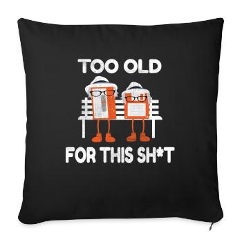 90er 90s Support de stockage Disquette Cassette Sur Banque - Housse de coussin décorative 45 x 45 cm - noir - Devant