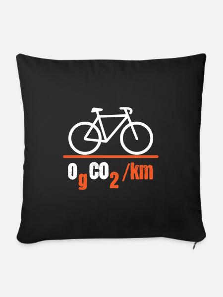 Fahrrad-Umweltschutz - Sofakissenbezug 45 x 45 cm - Schwarz