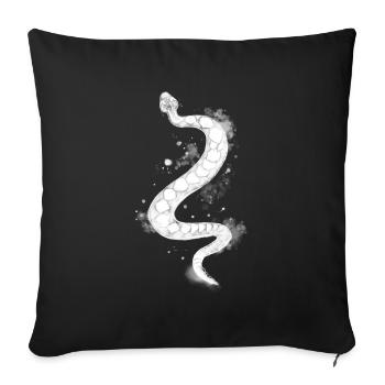 Snake - Sofa pillowcase 17,3'' x 17,3'' (45 x 45 cm) - black - Front