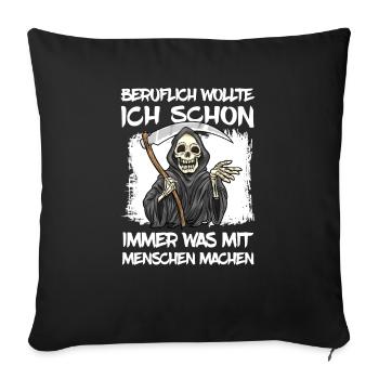 Sensenmann - Sofakissenbezug 45 x 45 cm - Schwarz - Vorne