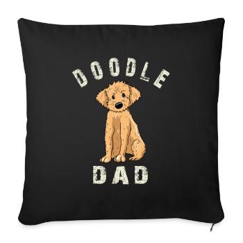 Doodle Dad - Sofa pillowcase 17,3'' x 17,3'' (45 x 45 cm) - black - Front