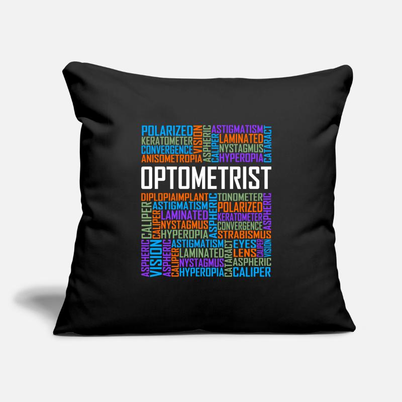 Mots d'optométriste Housse de coussin décorative 45 x 45 cm