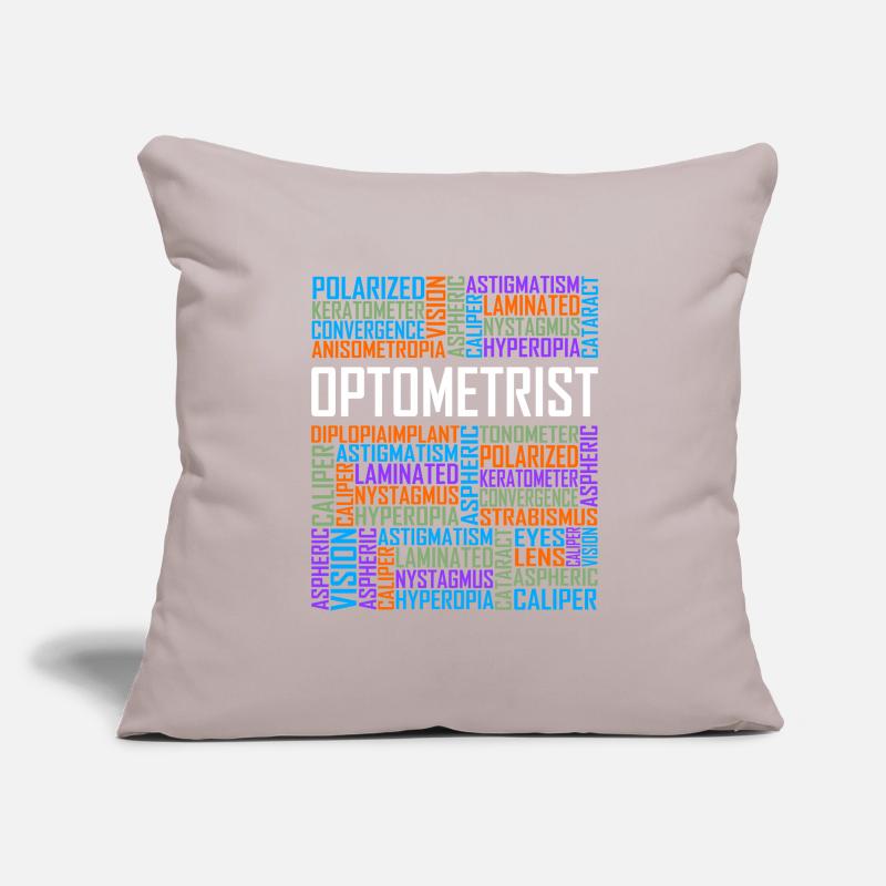 Mots d'optométriste Housse de coussin décorative 45 x 45 cm