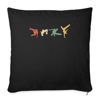 Retro Parkour gift for extreme sports lovers - Sofa pillowcase 17,3'' x 17,3'' (45 x 45 cm) - black - Front
