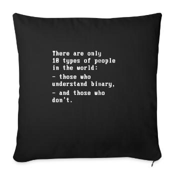 Développeur logiciel programmeur 10 types de personnes - Housse de coussin décorative 45 x 45 cm - noir - Devant