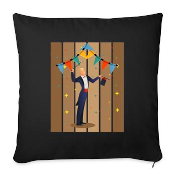 Wizard Magician Magic Abracadabra Magical - Sofa pillowcase 17,3'' x 17,3'' (45 x 45 cm) - black - Front