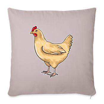 Chicken - Sofa pillowcase 17,3'' x 17,3'' (45 x 45 cm) - light taupe - Front