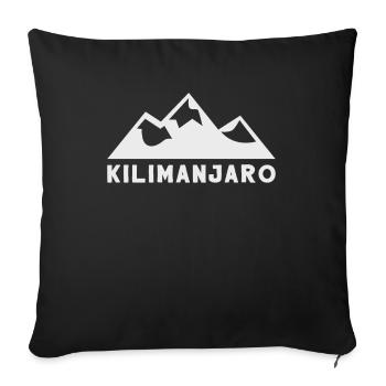 Kilimanjaro Bergsteigen Wandern Berg Klettern - Sofakissenbezug 45 x 45 cm - Schwarz - Vorne