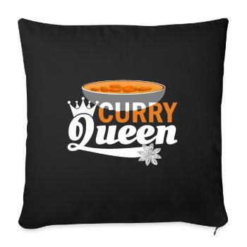 Curry Queen Indian Food India Rice - Sofa pillowcase 17,3'' x 17,3'' (45 x 45 cm) - black - Front