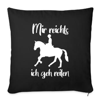 Assez pour moi je fais de l'équitation - équitation - - Housse de coussin décorative 45 x 45 cm - noir - Devant