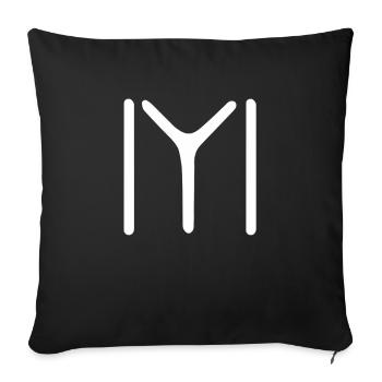 Turkish IYI Flag - Ertugrul - Osmanli - Sofa pillowcase 17,3'' x 17,3'' (45 x 45 cm) - black - Front