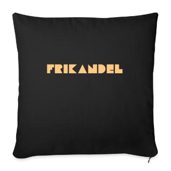 Frikandel is Flemish Dutch - Sofa pillowcase 17,3'' x 17,3'' (45 x 45 cm) - black - Front