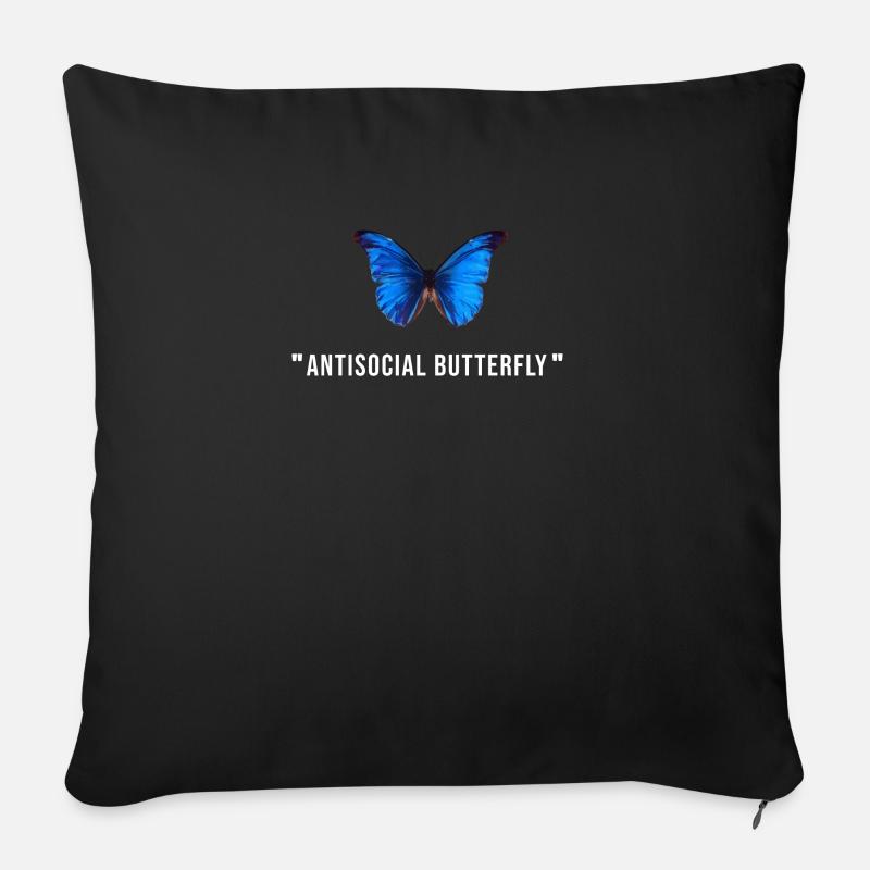 Antisocial Butterfly - Butterfly Aesthetic - - Sofakissenbezug 45 x 45 cm - Schwarz