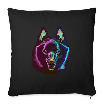 Chien Splash Schipperke - Housse de coussin décorative 45 x 45 cm - noir - Devant