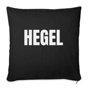 Georg Friedrich Wilhelm Hegel Schrift - Sofakissenbezug 45 x 45 cm - Schwarz - Vorne