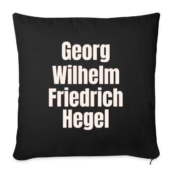 Georg Friedrich Wilhelm Hegel font - Sofa pillowcase 17,3'' x 17,3'' (45 x 45 cm) - black - Front