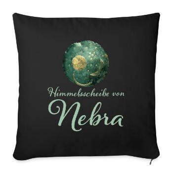Himmelsscheibe von Nebra Sternenkarte Geschenk - Sofakissenbezug 45 x 45 cm - Schwarz - Vorne