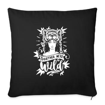 Real girls are brave - Sofa pillowcase 17,3'' x 17,3'' (45 x 45 cm) - black - Front