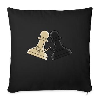 Pawn Arm Wrestle - Sofa pillowcase 17,3'' x 17,3'' (45 x 45 cm) - black - Front