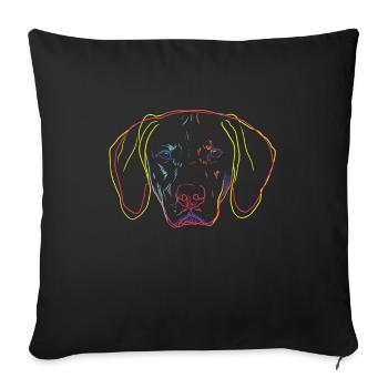 Strokes Hungarian Vizsla Dog - Sofa pillowcase 17,3'' x 17,3'' (45 x 45 cm) - black - Front