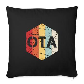 Retro OTA - Sofa pillowcase 17,3'' x 17,3'' (45 x 45 cm) - black - Front