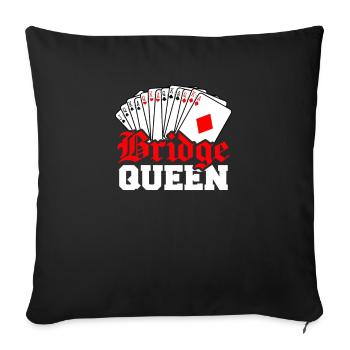 Bridge Queen - Sofakissenbezug 45 x 45 cm - Schwarz - Vorne