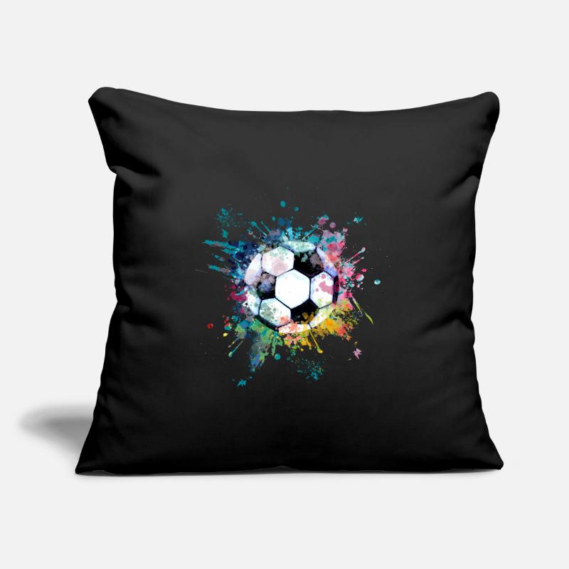 A eau explosion de couleur Splash Design Football Housse de coussin décorative 45 x 45 cm