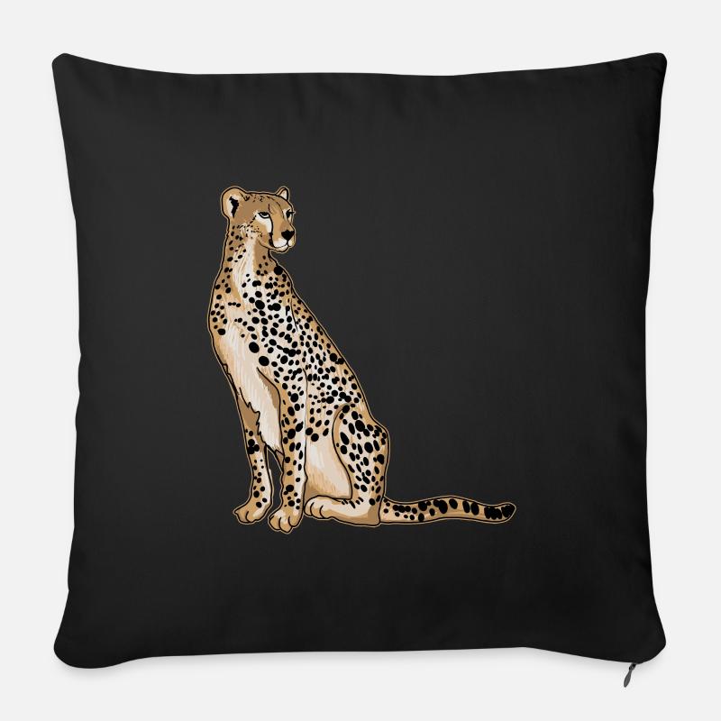 Gepard - Sofakissenbezug 45 x 45 cm - Schwarz