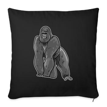 Gorilla Illustration - Sofa pillowcase 17,3'' x 17,3'' (45 x 45 cm) - black - Front