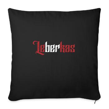 Leberkas - Sofakissenbezug 45 x 45 cm - Schwarz - Vorne