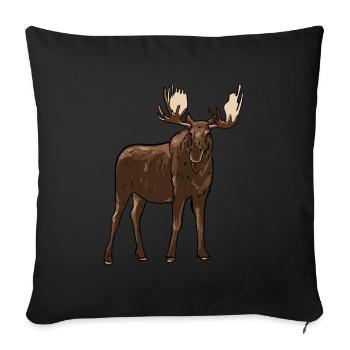 Moose - Sofa pillowcase 17,3'' x 17,3'' (45 x 45 cm) - black - Front