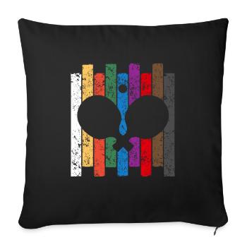 Ping Pong Colors - Sofa pillowcase 17,3'' x 17,3'' (45 x 45 cm) - black - Front