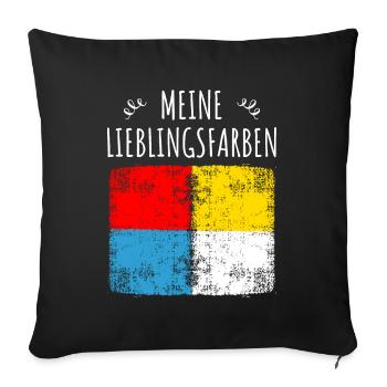 Mainzer Fastnacht Farben - Sofakissenbezug 45 x 45 cm - Schwarz - Vorne