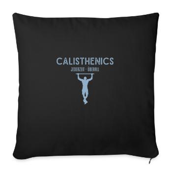 Calisthenics n’importe où - Housse de coussin décorative 45 x 45 cm - noir - Devant