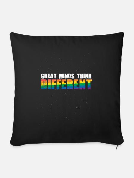 Great minds think different - Sofakissenbezug 45 x 45 cm - Schwarz