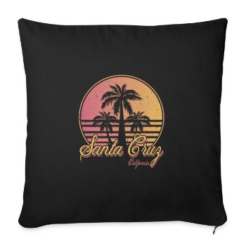 Santa Cruz California - Sofa pillowcase 17,3'' x 17,3'' (45 x 45 cm) - black - Front