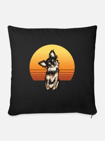 Chihuahua Sun - Sofakissenbezug 45 x 45 cm - Schwarz