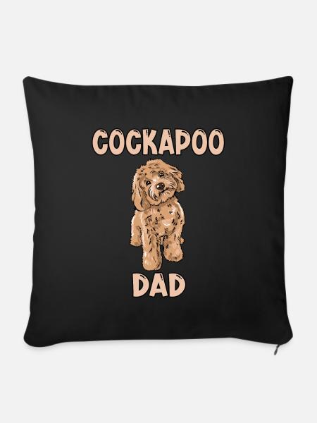 Cockapoo Dad - Sofakissenbezug 45 x 45 cm - Schwarz