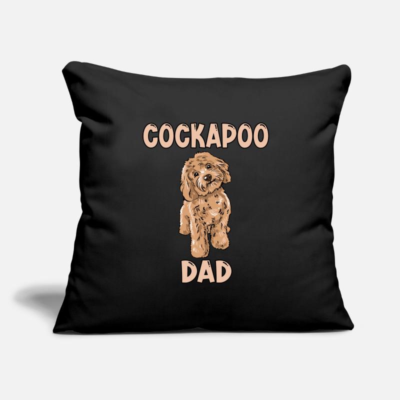 Papa Cockapoo Housse de coussin décorative 45 x 45 cm