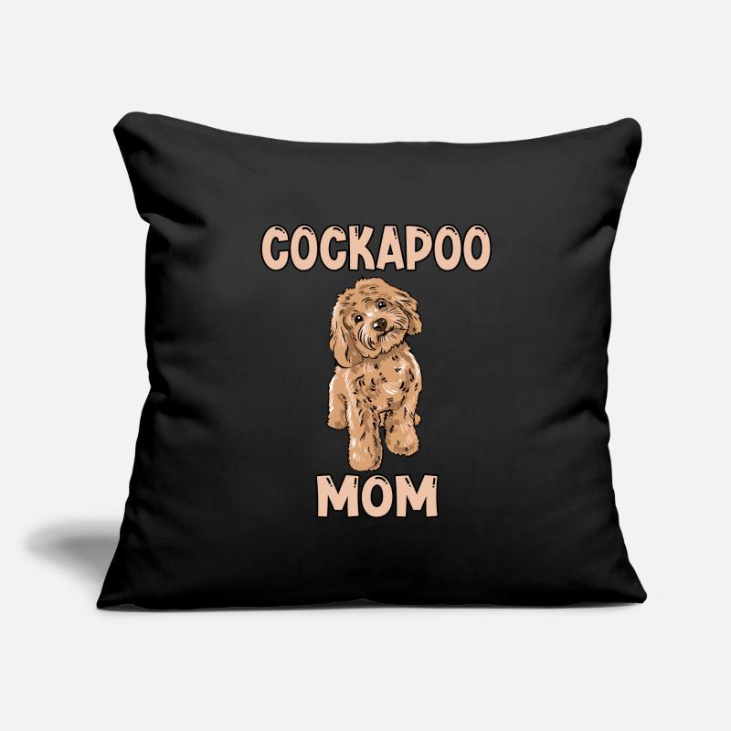 Maman Cockapoo Housse de coussin décorative 45 x 45 cm