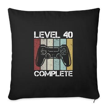 Niveau 40 complete - Housse de coussin décorative 45 x 45 cm - noir - Devant