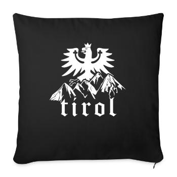 Tiroler Adler Tirol Berge - Sofakissenbezug 45 x 45 cm - Schwarz - Vorne