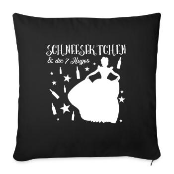 Schneesektchen - Lustiges Fun & Party Shirt für - Sofakissenbezug 45 x 45 cm - Schwarz - Vorne