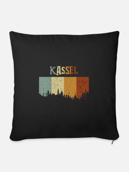 Kassel - Sofakissenbezug 45 x 45 cm - Schwarz