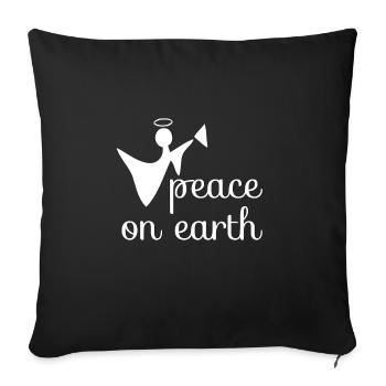 Christian Christmas Design Paix sur Terre - Housse de coussin décorative 45 x 45 cm - noir - Devant