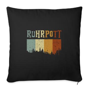 Ruhrpott - Sofakissenbezug 45 x 45 cm - Schwarz - Vorne